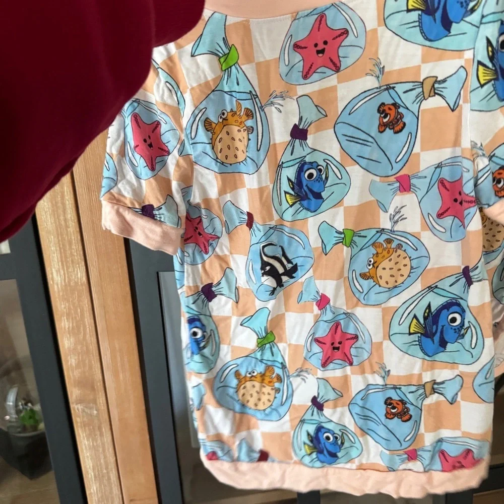Finding Nemo bamboo pajamas play set shorts sleeve tee toddler girl dory fish